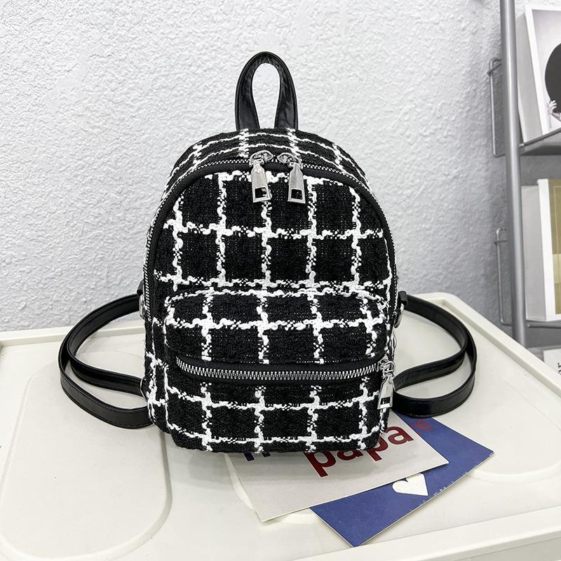 Backpack Plaid New Women's Bag Trendy Fashion Backpack Bag