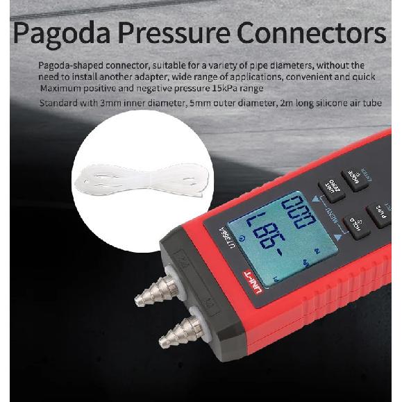 UNI-T UT366A Manometer Digital Surface Pressure Difference Measurement Wind Speed Air Pressure Differential Pressure Gauge Meter