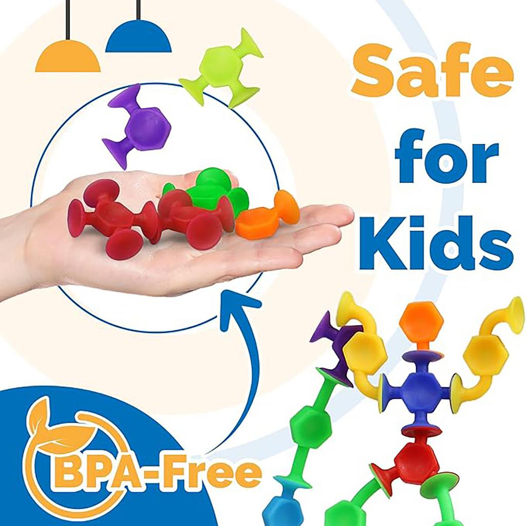 Diy Early Childhood Education Assembly Suction Cup Soft Silicone Building Block Toy For Children