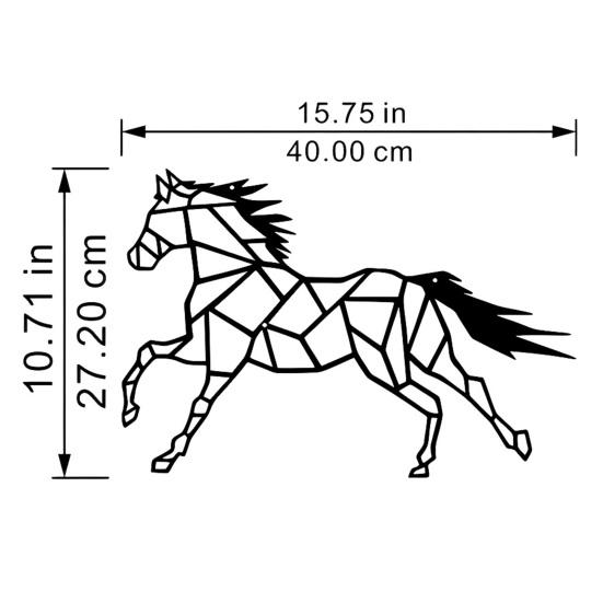 Yousheng Schwarzes Metall Pferd Wandkunst Rustikal Western Reitsport Wanddeko für Zuhause Büro Wohnzimmer Schlafzimmer Küche Außen Innen Deko