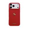 Apple iPhone 17 Promax Gold Little Horse Case, 16 Pro Leather Texture, 14 Soft Case, iPhone 15 Large Hole Cover