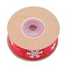 Christmas Printed Ribbons Crafts Sewing Clothing Gift Bow Natural Organza Satin Ribbon Wedding Diy Trim Fabric Decor Accessories