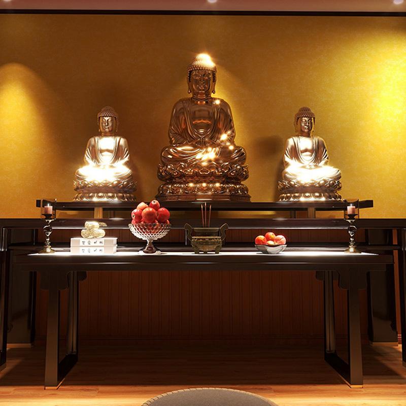 Złota Samoprzylepna Tapeta Dekoracja Stołu Buddy Renowacja Ognioodporny Złoty Papier Dekoracja Domu