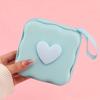 Charger lid storage bag, cute 3D heart-shaped wave design charger protector travel storage box, headphone cable protector cable