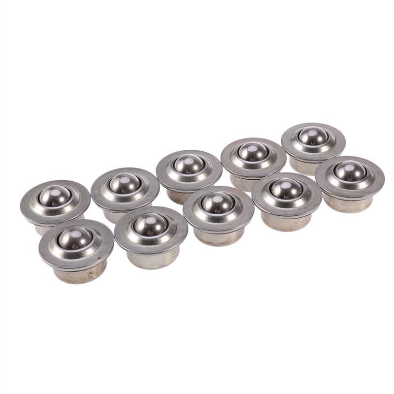 Buy 10pcs Stainless Steel Universal Base Metal Ball Bearing Casters