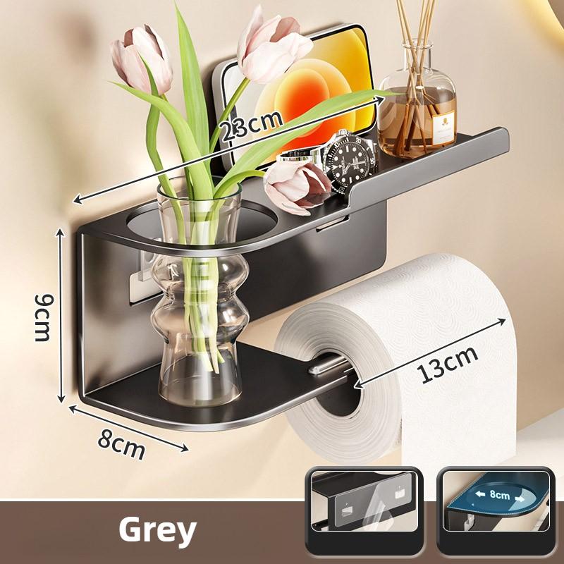 Toilet Paper Dispenser Wall Mounted - Jumbo Roll Holder with Tissue Box Cover, Heavy-Duty Bathroom Accessory for Hotel/Office