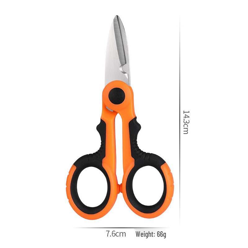 Professional Fishing Scissors - Serrated Stainless Steel Multi-functional Braided Line Cutter