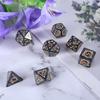 7Pcs Acrylic Polyhedral Dices Multi-Sided Game Dices Dragon Pattern Board Game Dices for Role Playing Table Game