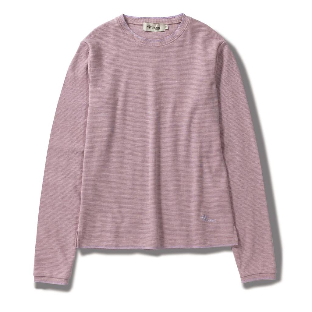 Foxfire Slub Rib Crew Cut and Sew Pink Women's (8215419) - Dry-Skin Fit,