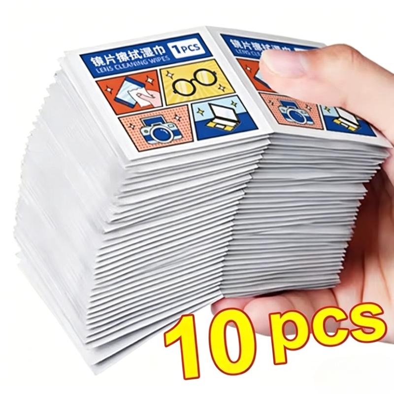200 шт. Салфетки для очков Антизапотевающие Салфетки для чистки экрана Аксессуары Спиртовые салфетки Салфетки для чистки линз Микрофибровые инструменты 10Pcs