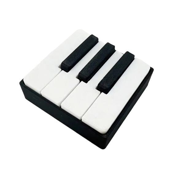 Piano Keyboard Clicker Fidget Toy 3D Printed Desktop Stress Reliever Cute Musical Figurine