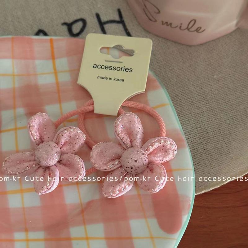 Herz Blume Schleife Haargummi: Kinder Hochelastischer Nahtloser Pferdeschwanzhalter