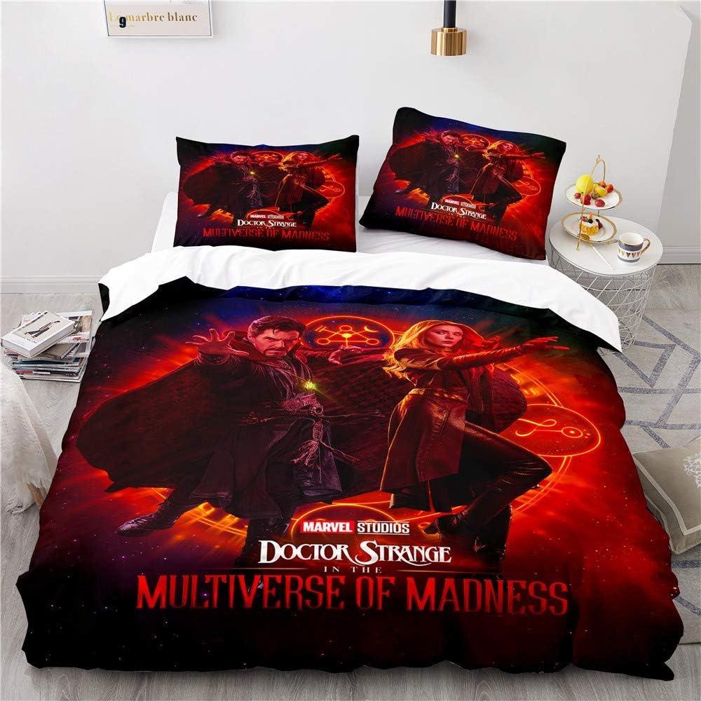 Doctor Strange Bettwäsche-Set Bettbezug-Set Leicht Weich Bettbezug Dekorative Bettwäsche Für Teenager Jungen Mädchen Geschenk Groß