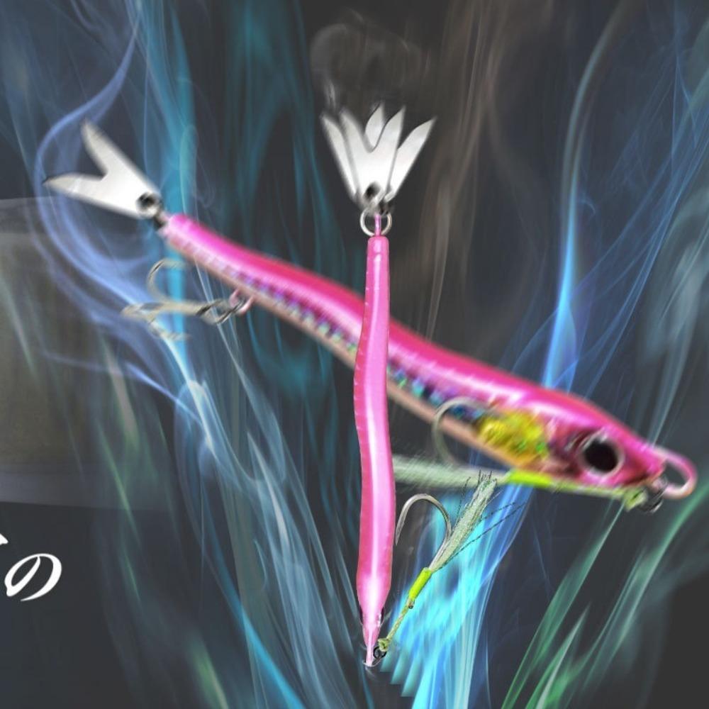 Treble Hook Glow Jig Speed Falling Hard Bait Fast Sinking Jigging Bait  Pesca Fishing