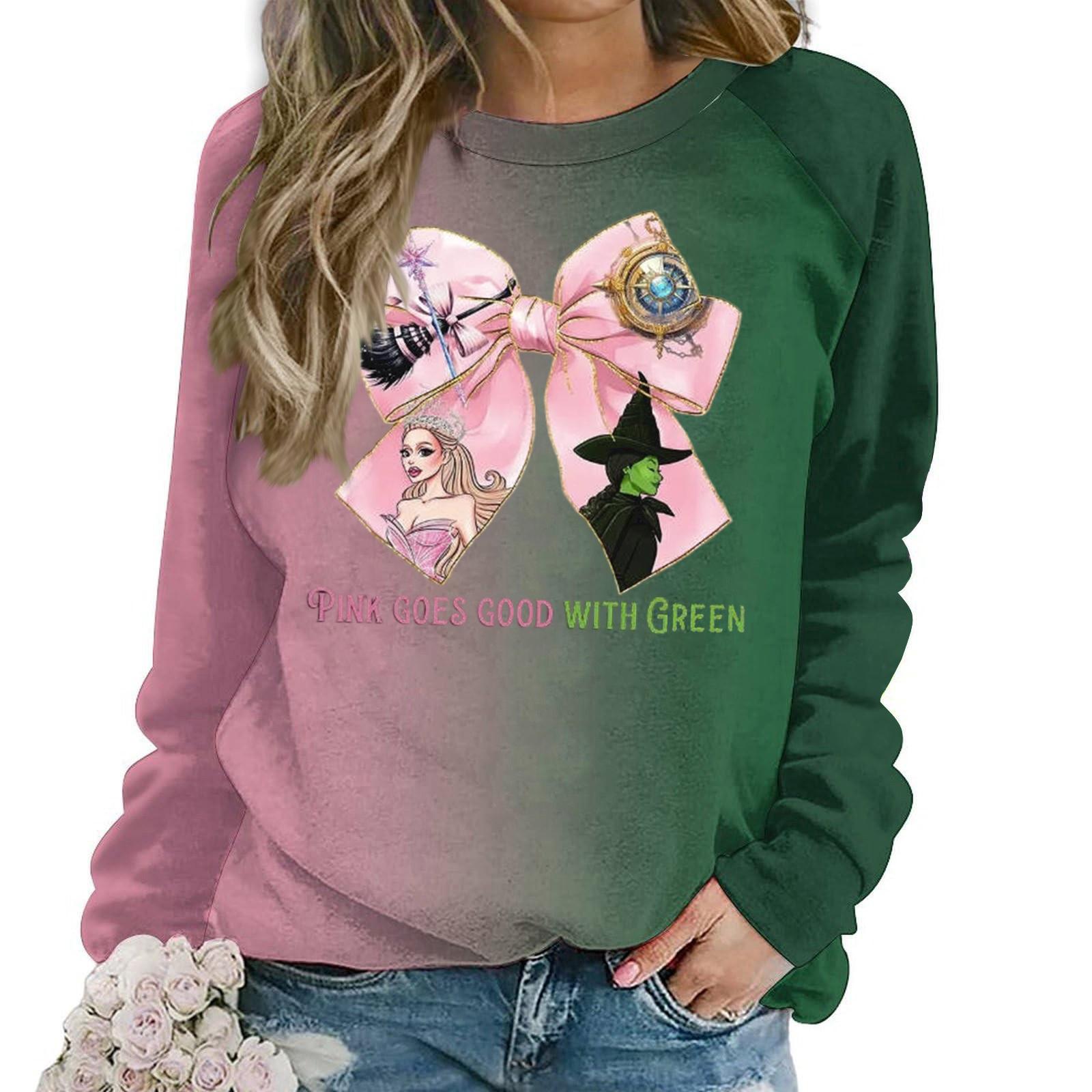 

Women s Fashion Casual Long Sleeve Loose Printed Sweatshirt Top XL