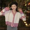 Retro Style Short Sweater Jacket for Women's New Loose Fit Outerwear Design Niche Knit Cardigan
