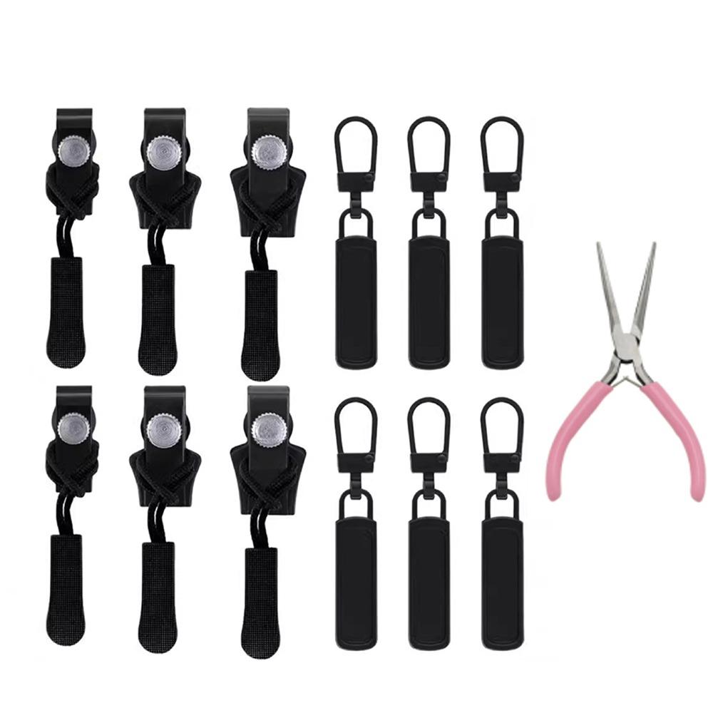12/24Pcs Adjustable Zipper Slider Puller DIY Zipper Replacement Kit Zipper Puller Replacement Bags