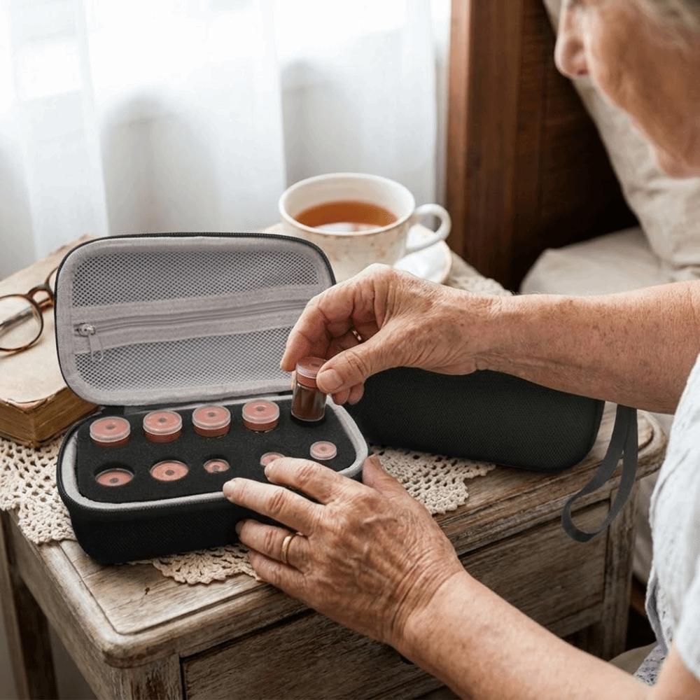 10 Slots Insulin Vial Storage Case Waterproof Essential Oils Carrying Box for Home