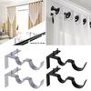 Hang Double Center Support Curtain Rod Bracket Into Window Frame Right   