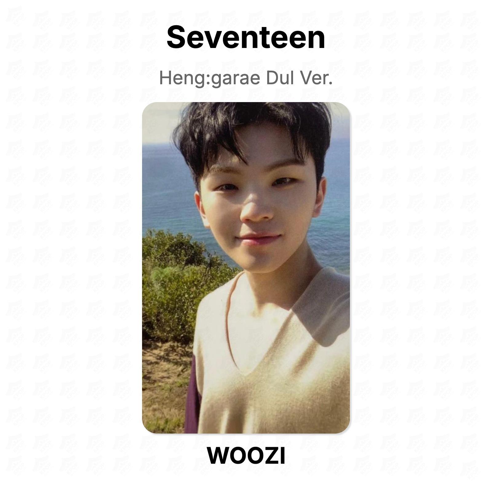 Семнадцать Хэн:гараэ Дуль Вер. Официальная фотокарта WOOZI gray
