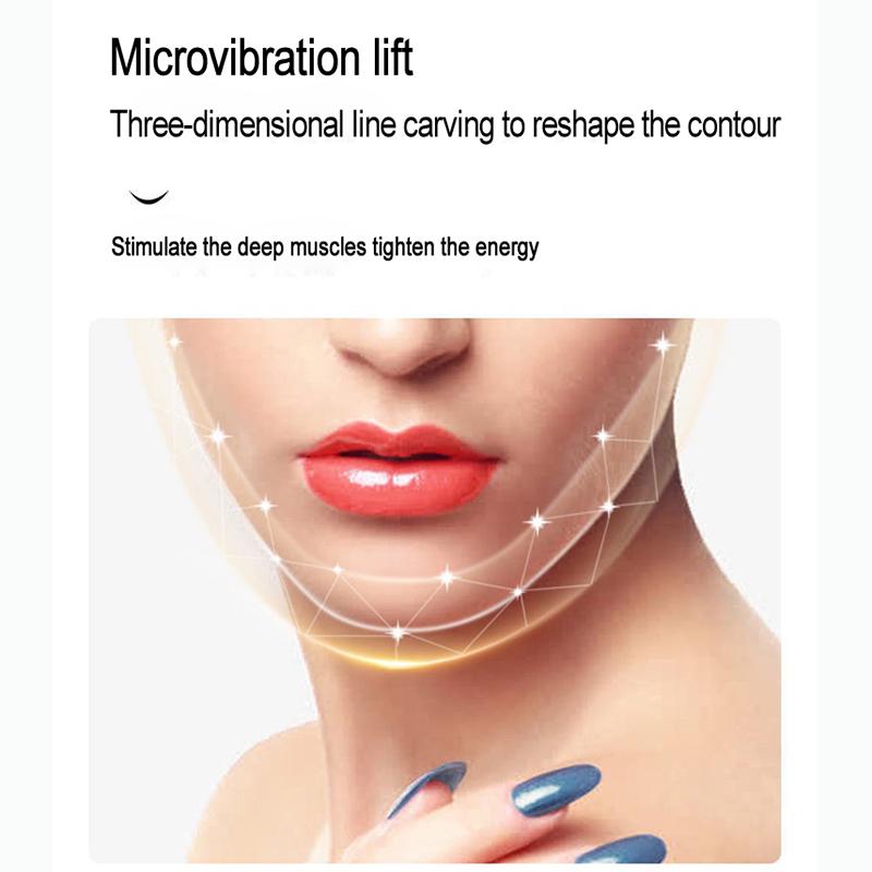2025 Facial Lifting Device LED Photon Therapy Facial Slimming Vibration Massager Double Chin V-shaped Cheek Lift Face