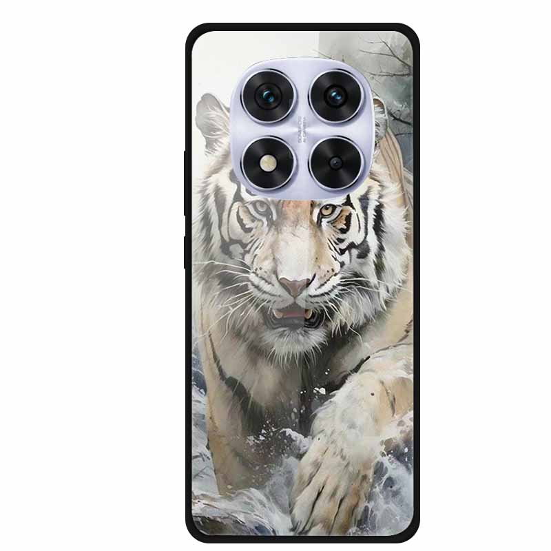 Tempered Glass Case For Redmi Note 14 Pro Coque 14Pro Flowers Phone Cases For Xiaomi Redmi Note14 Pro Hard Back Cover Case Funda