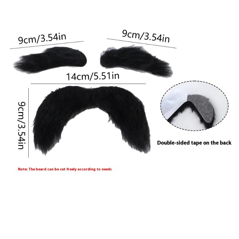 Zestaw Wąsy i Brwi Samoprzylepne Broda Wąsy Zwierzęta Koty Psy Dekoracje Śmieszne Słodkie Zwierzę Domowe Cosplay Kostium Akcesoria
