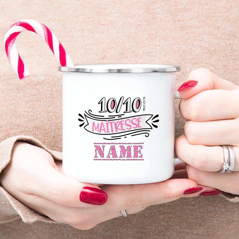 THANK YOU MISTRESS Custom Enamel Mugs School Year End Gift Surprise Gifts for Teachers Coffee Cups Drink Water Milk Cup