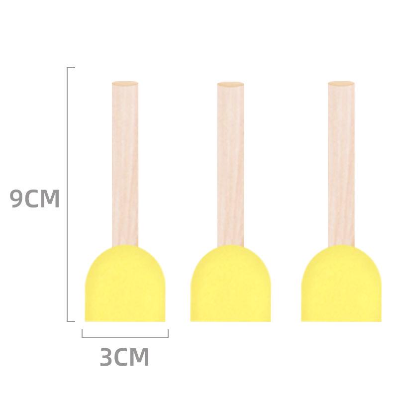 Children's Wooden Handle Mushroom Sponge Paintbrush for Art and Graffiti