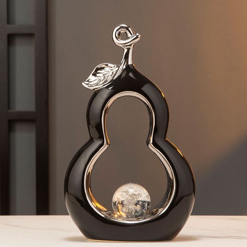 BEPAN 1PC Creative Gourd Ornament New Luxury Ceramic Decoration For Living Room Study Bedroom High Grade Business Gift Art
