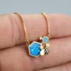 Spring and Summer Korean Geometric Jewelry Gold Bee Necklace Womens Simple Retro Style