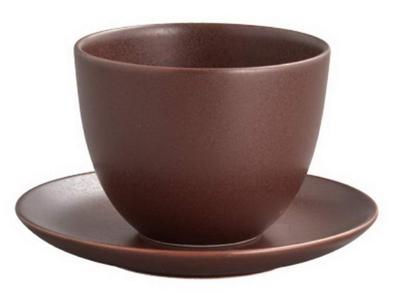 KINTO PEBBLE Teetasse & Untertasse, 180ml, Braun, 17146