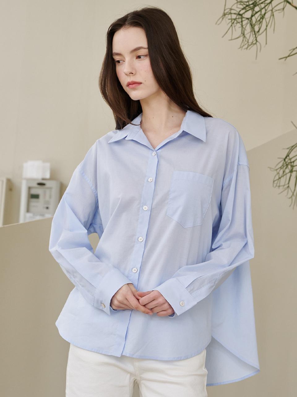 Nub Essential Cotton Shirt - Sky Blue