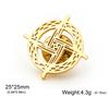 Dawapara Saint Brigid Cross Brooch Irish Amulet Religious Jewelry Celtics Lapel Pin Stainless Steel Accessories for Bag Hat