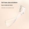 Baizou Ultra-Thin Frosted Transparent iPhone Case with Integrated Glass Lens Protector