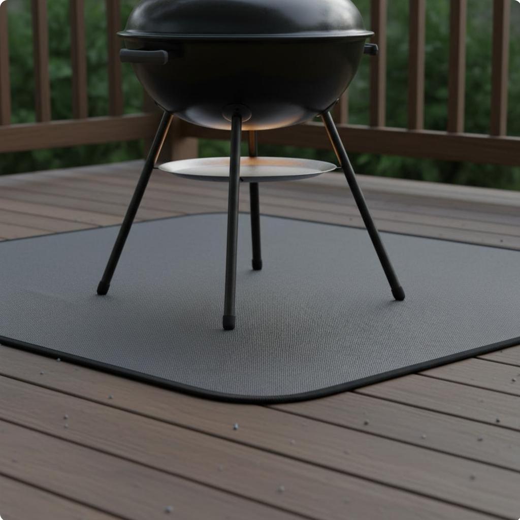 Silicone Fire Fireplace Mat Reusable Fireproof BBQ Mat Flame Retardant Deck Protector Portable Fireproof Deck Protector