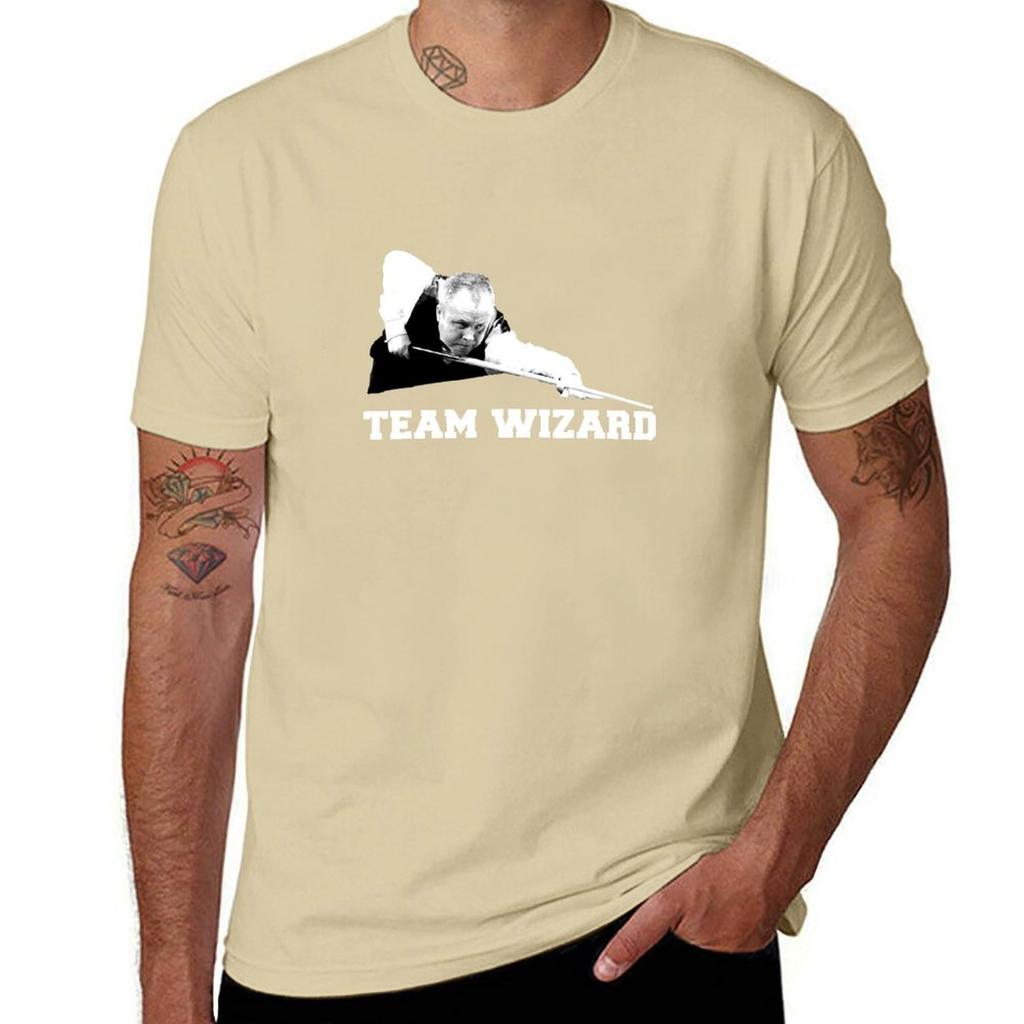 Snooker - Team Wizard (John Higgins Fans) T-Shirt Cute Clothes Tops Customizeds T-shirts for Men Cotton