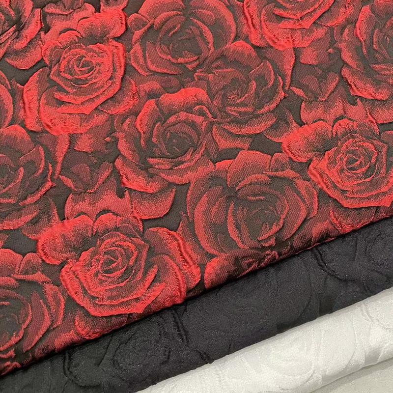 3D Embossed Jacquard Fabric Cheongsam Dress for Women