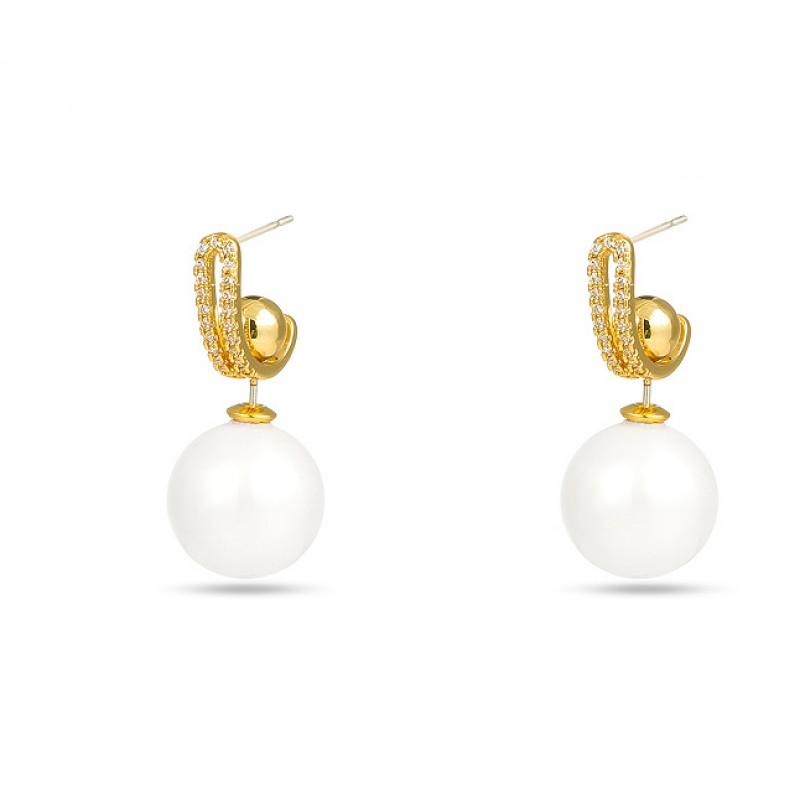Elegant Multi-Wear Pearl Earrings Women Vintage French Chic Minimalist Studs With White Or Pink Imitation Pearls
