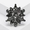 Crystals Flower Brooch For Women Elegant Party Wedding Accessories Portable Alloy Jewelry With Secure Clasp