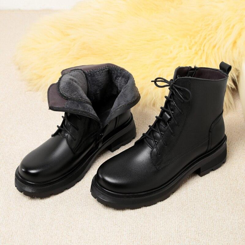 

Женские ботинки, зимние женские зимние ботинки из натуральной шерсти, нескользящие женские ботильоны большого размера 41