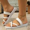 Fashion Women's Shoes 2025 Hot Sale Basic Women's Slippers Fashion Peep Toe Casual Slippers Women Summer Plus Size Solid  Flat Slippers