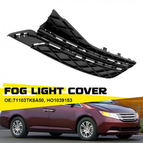 Front Bumper Fog Light Cover Bezel For Honda Odyssey 2014-2017 Passenger Black