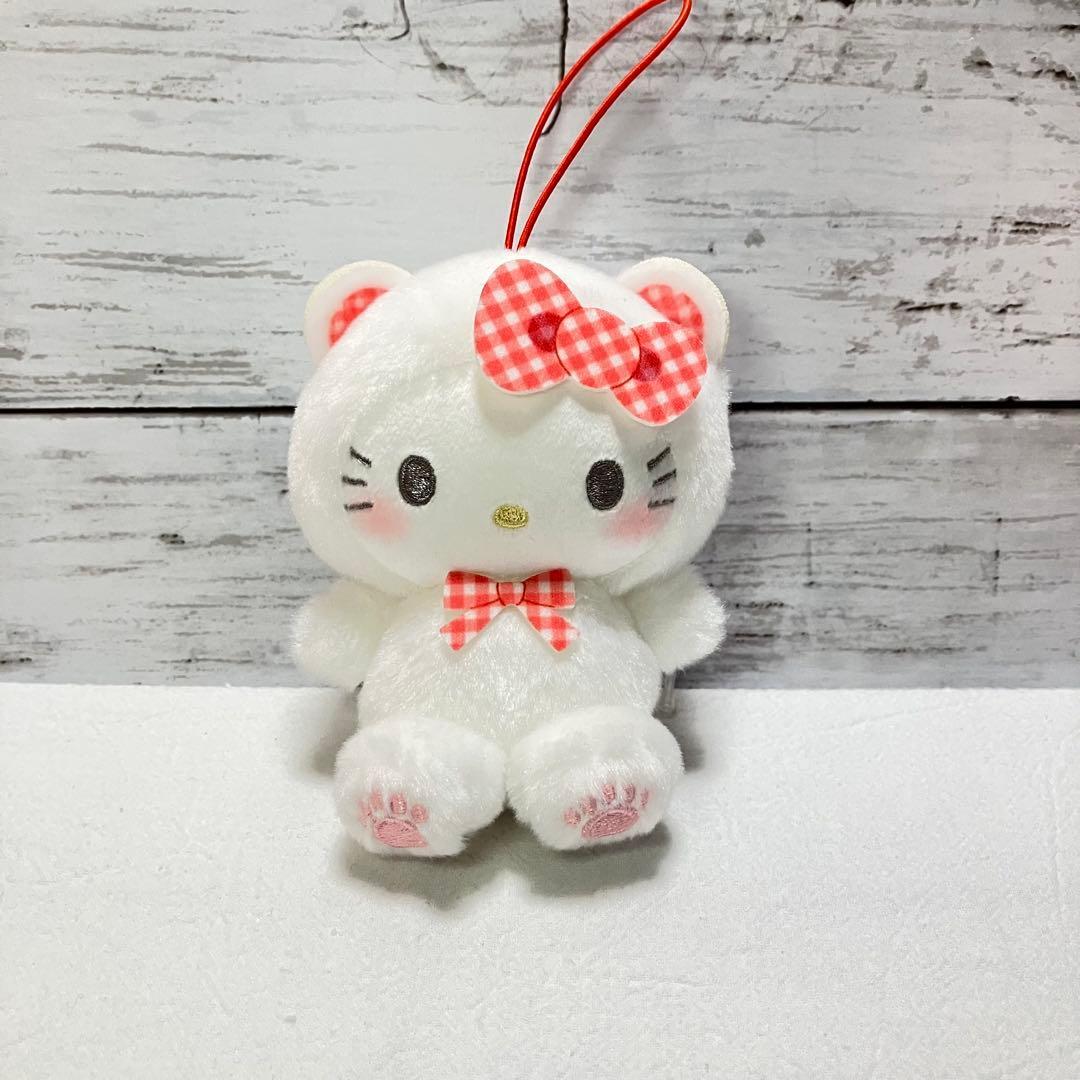 Hello Kitty Check Bear Little Big Mascot B Character Goods
