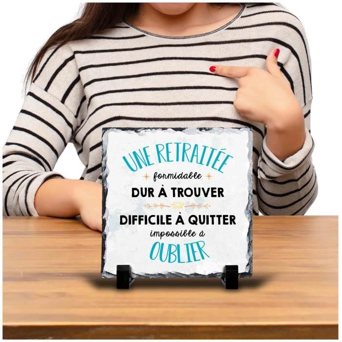 Cadre photo - Impossible à oublier - Ardoise - 15cm x 15cm - Blanc - Bureau