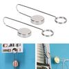 2Pcs Picture Hanging Clips Metal Double-Sided Adhesive Wall Stickers Message Clip(Silver )