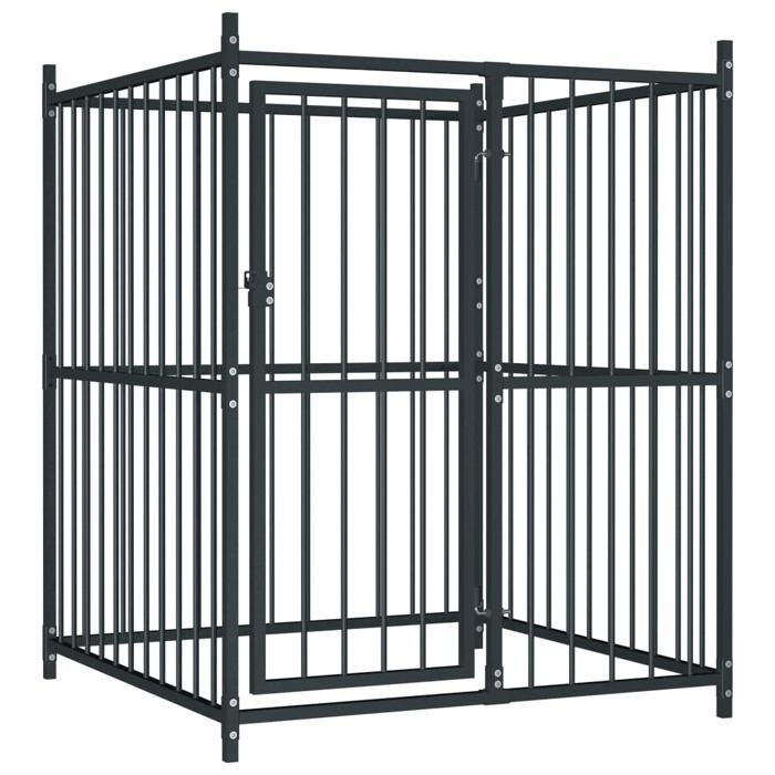 VidaXL Chenil extérieur pour chiens 120 x 120 x 150 cm