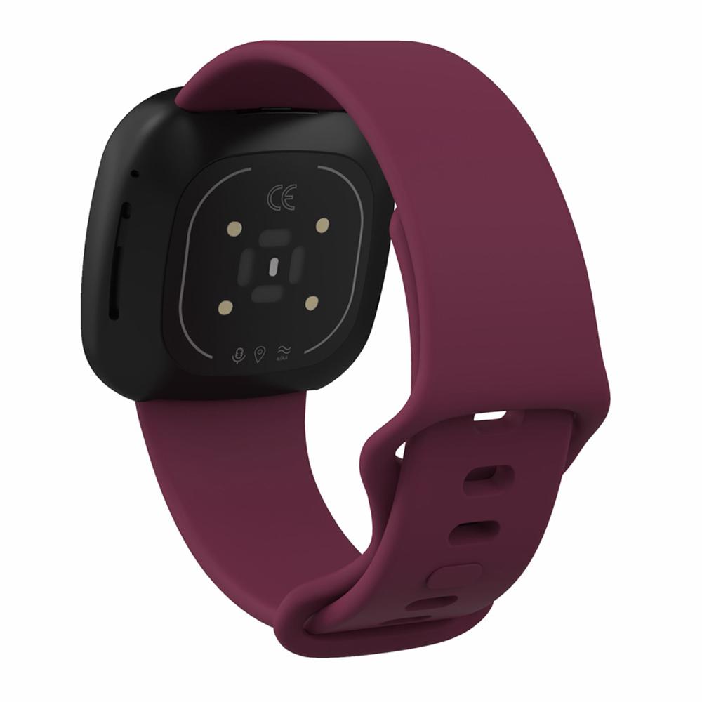 22.5mm Soft Silicone Watch Strap Replacement for Fitbit Versa 3/Sense [Size: L]