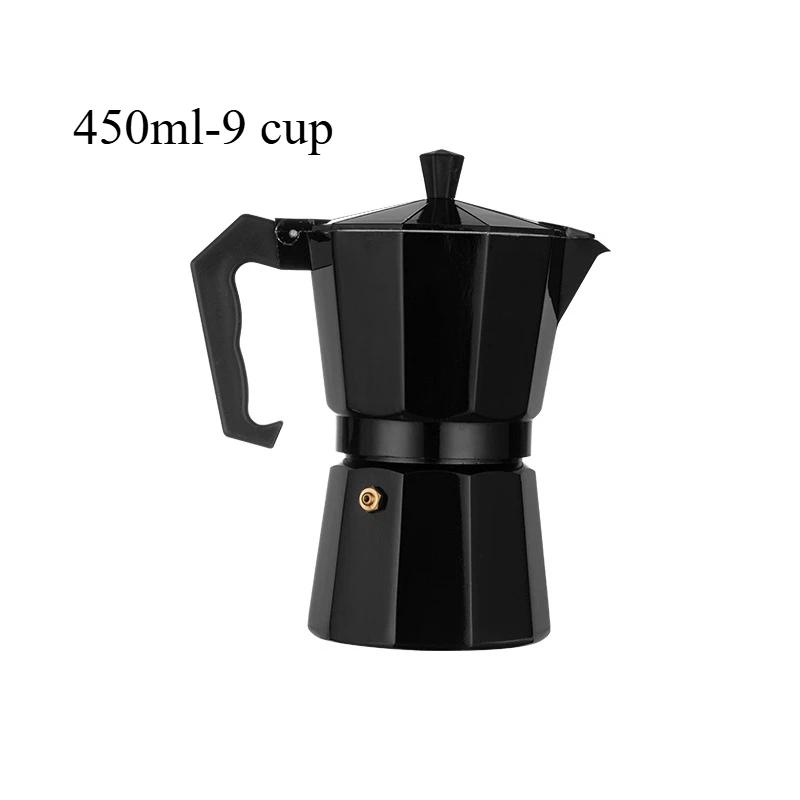 Aluminium Moka Pot Klassieke Koffiezetter voor op het Fornuis Herbruikbaar Filter Espresso Koffiezetter met Anti-brandgreep Ontwerp Keuken Gebruik