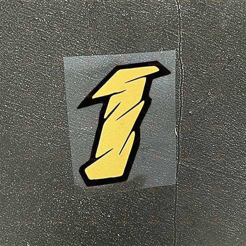 1pc Gold Motorcycle Number Stickers Waterproof for Motorcycle Helmets Fairings Car Body Fuel Caps Scooters Universal Vinyl Decal